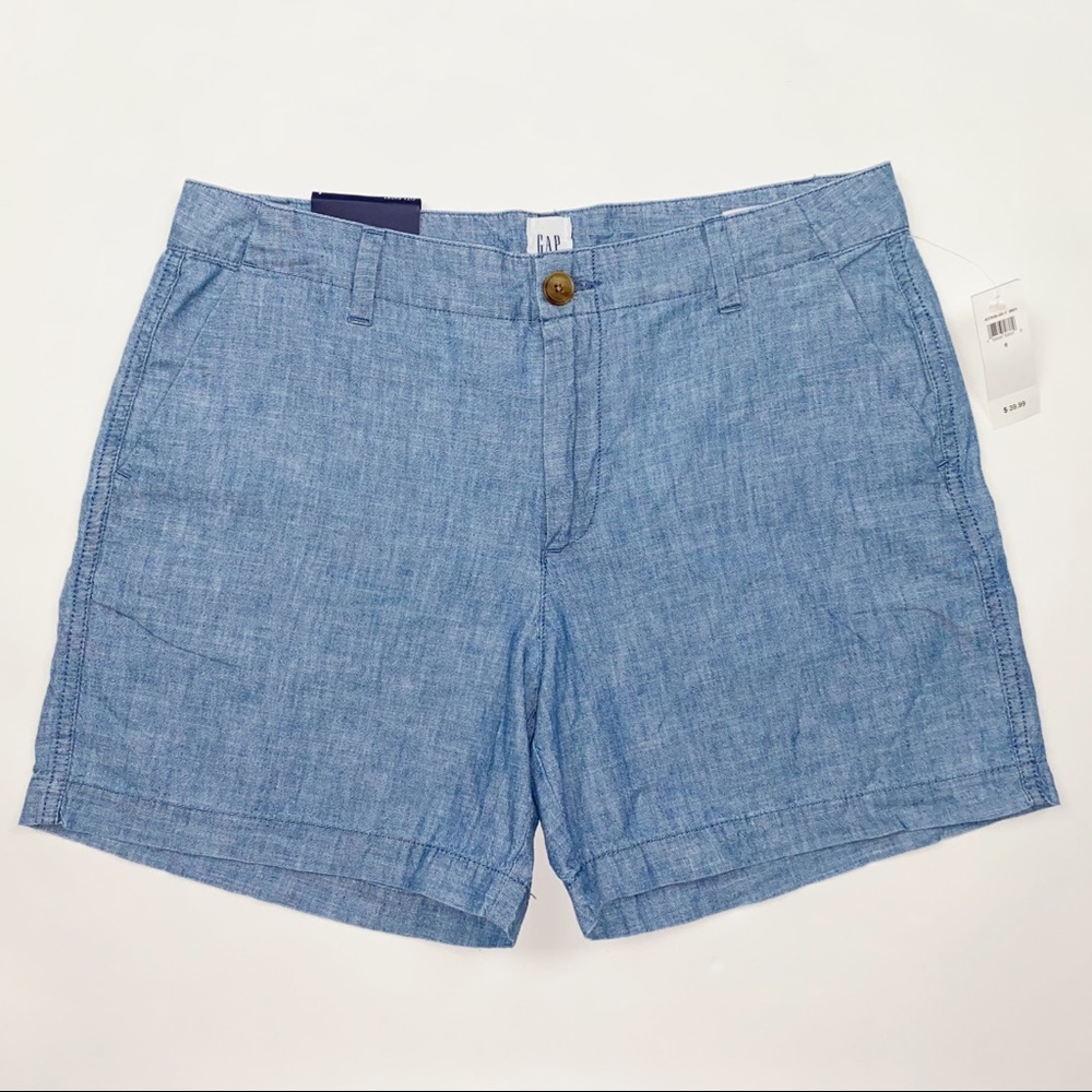 GAP Blue Chambray City Shorts
